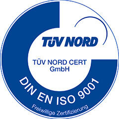 TÜV Zertifizierungslogo DIN EN ISO 9001:2015