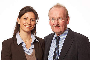 Chefarztwechsel: PD Dr. Andrea Riphaus  und Prof. Dr. Gerhard Chemnitz.