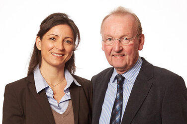 Chefarztwechsel: PD Dr. Andrea Riphaus  und Prof. Dr. Gerhard Chemnitz.