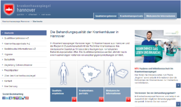 Screenshot von www.krankenhausspiegel-hannover.de