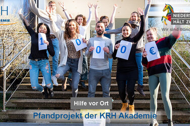 Das KRH ist offizieller Bündnispartner von „Niedersachsen hält zusammen“ und ist unter anderem mit dem Pfandprojekt der KRH Akademie vertreten. Das Foto wurde vor der Corona-Pandemie aufgenommen.