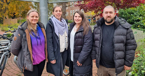 Arbeiten gern im Flexpool der KRH Psychiatrie Wunstorf (v. l.): Diana Stacker, Anna-Lena Krüger, Julia Dorn, Alexander Gehrke.