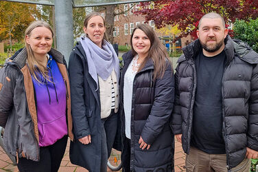 Arbeiten gern im Flexpool der KRH Psychiatrie Wunstorf (v. l.): Diana Stacker, Anna-Lena Krüger, Julia Dorn, Alexander Gehrke.