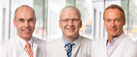 Positionswechsel im KRH: (v. l.)Prof. Dr. Reinhard Fremerey, Dr. Achim Elsen, Dr. Jens Uffmann.