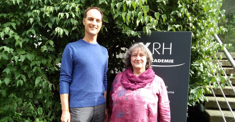 Organisatoren des Pilotprojektes Deutschunterricht in der Ausbildung: Guido Tobias und Ramona Beyer-Walter.