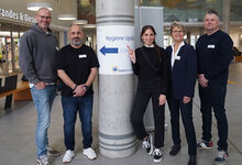 Das Orga-Team (v. l.): Dennis Martens, Emre Dalsiz, Jennifer Köhler, Dr. Karin Kobusch, Dominic Münchow