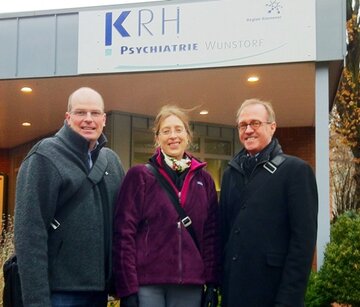 Lutz Schütze, KRH Klinisches Ethikkomitee; Dr. Christy A. Rentmeester, CHPE und Dr. Carsten Dette, KRH Psychiatrie Wunstorf