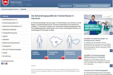 Homepage des Krankenhausspiegels Hannover