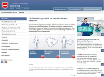 Homepage des Krankenhausspiegels Hannover