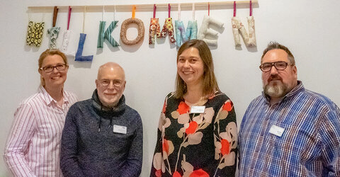 Das Team der Praxis für Ergotherapie in Hannover Linden: Kathrin Beinke, Detlef Schwabe, Maja Evers und Stefan Olias (v. l.).